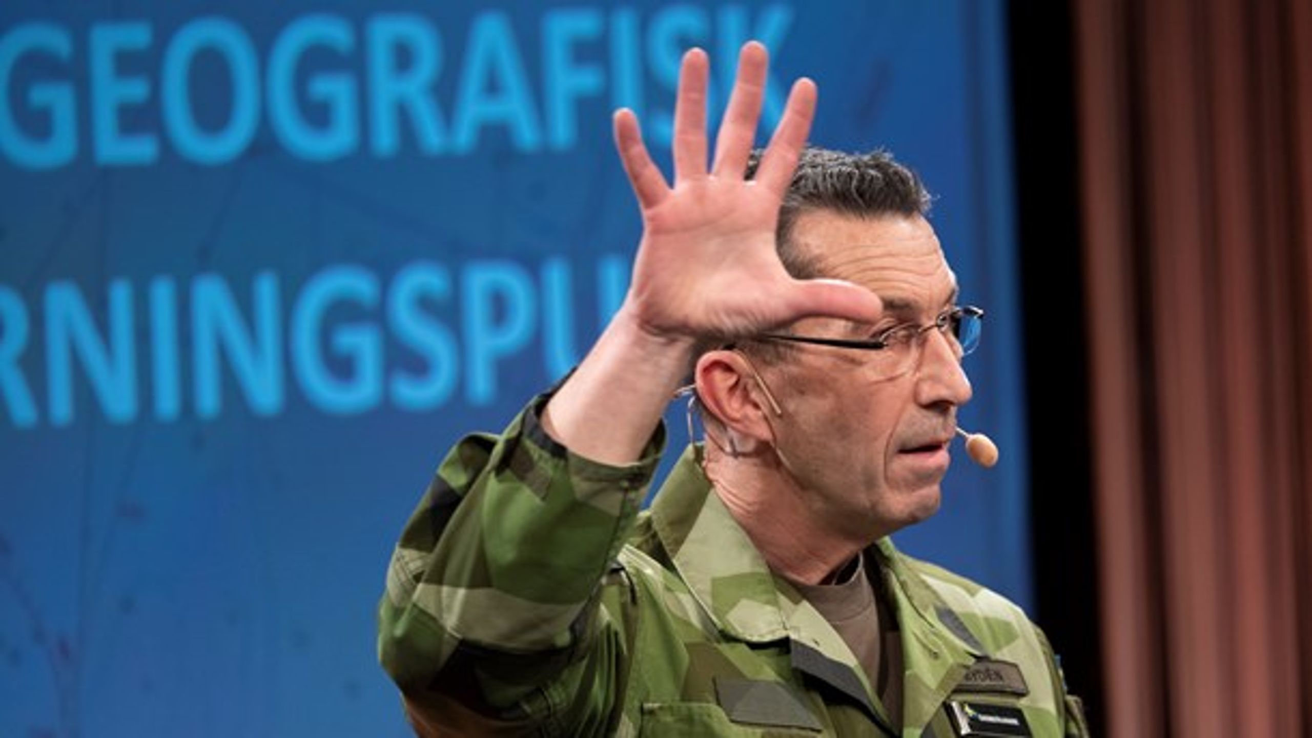 Kurvan pekar uppåt för Försvarsmaktens överbefälhavare Micael Bydén.