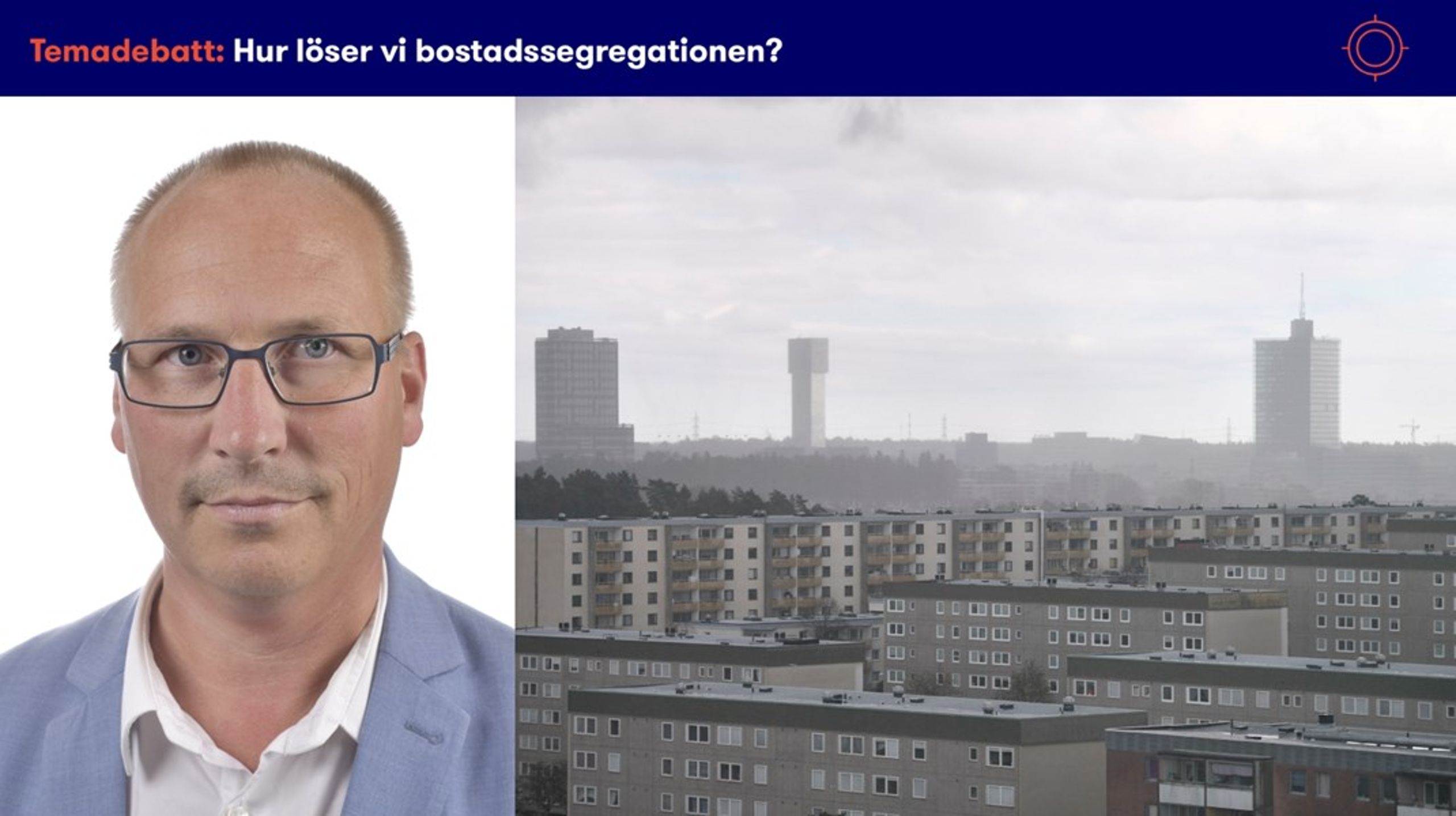 Mikael Eskilandersson, civilpolitisk talesperson för Sverigedemokraterna. Miljonprogramsområde i Tensta.&nbsp;