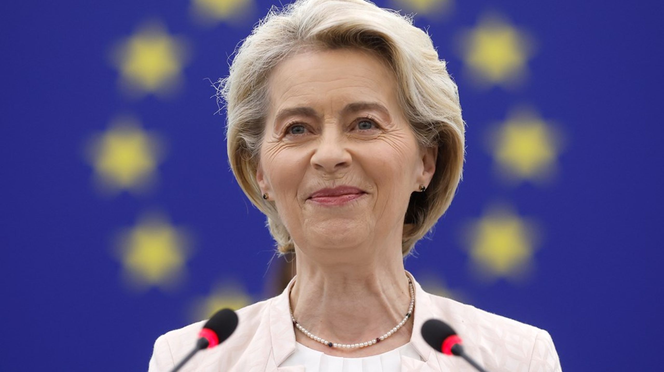 Ursula von der Leyen, 65, blev omvald som kommissionsordförande.&nbsp;