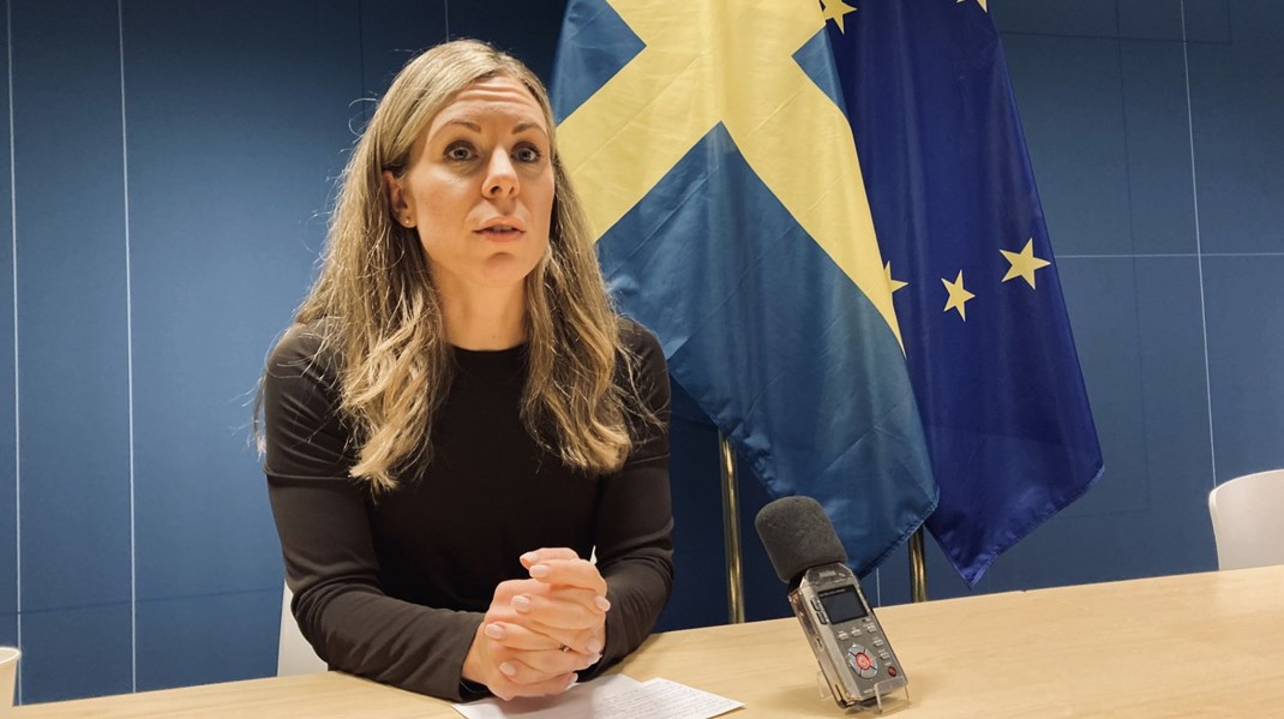 Andelen svenskar på EU-jobb minskar – EU-minister Jessica Rosencrantz (M) ska nu jobba för att vända trenden.&nbsp;